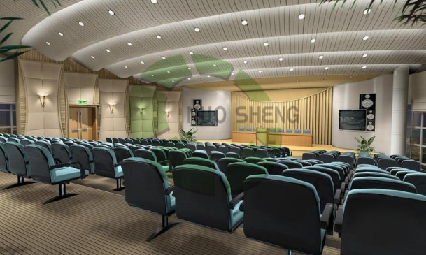 佛山新城會議室工程_木制吸音板