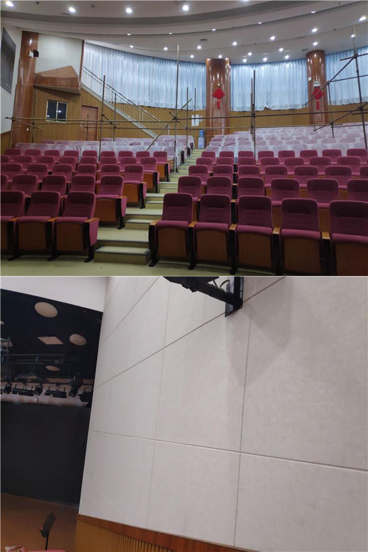 河南商丘學校劇院聚酯纖維吸音板聲學工程