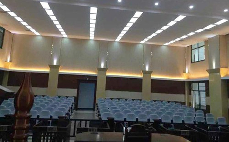 四川自貢法院中纖密度吸音板聲學工程-2